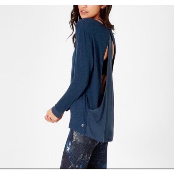Sweaty Betty Enchant‎ Drape Back Long Sleeve Top Wome Size XS - Picture 2 of 9